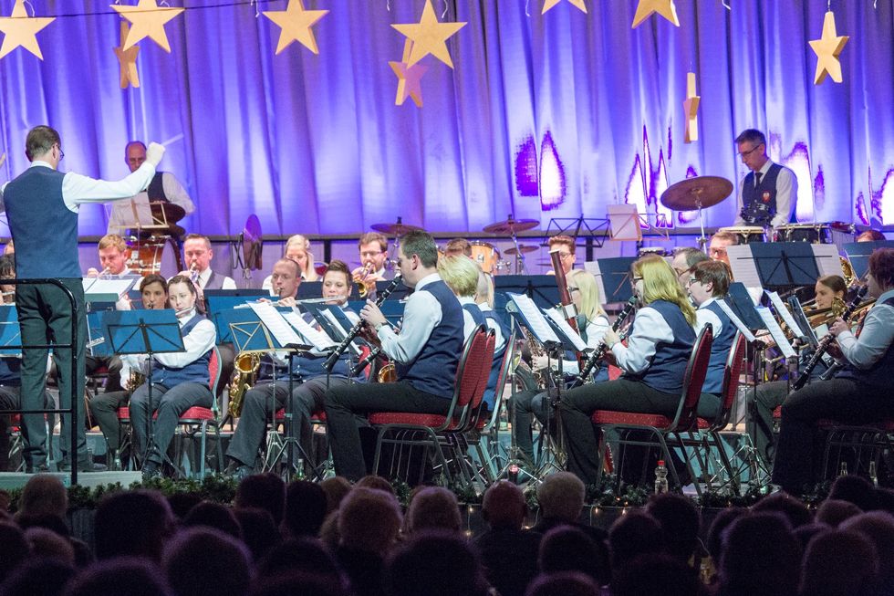 Zum 31. Mal gasierte der Musikzug Bremen für das Adventskonzert im Wickeder Bürgerhaus.