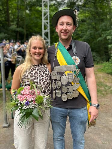Das amtierende Königspaar: Niko Remmert und Lisa Hurtig