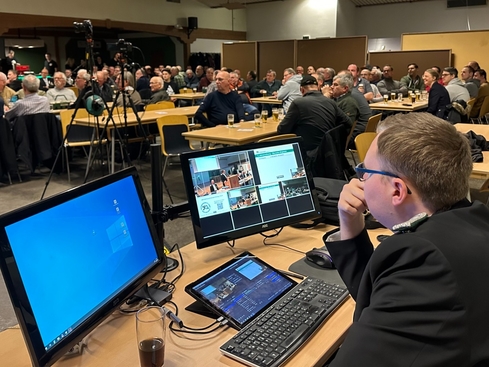 Circa 150 Mitglieder im Saal und gut 20 via Livestream von Zuhause aus: Die Generalversammlung 2024.